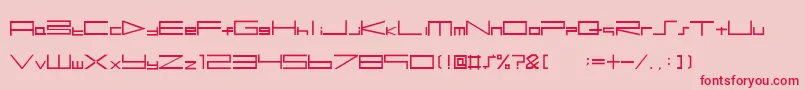 btseps2 Font – Red Fonts on Pink Background