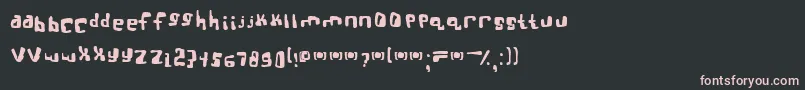 フォントbttsoief – 黒い背景にピンクのフォント