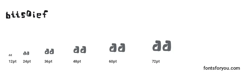 Bttsoief Font Sizes