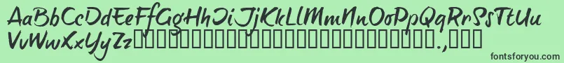 BTTTRIAL Font – Black Fonts on Green Background