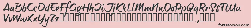 BTTTRIAL Font – Black Fonts on Pink Background