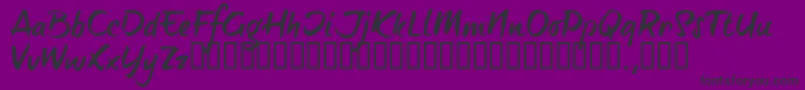 BTTTRIAL Font – Black Fonts on Purple Background