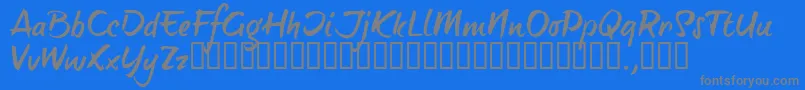 BTTTRIAL Font – Gray Fonts on Blue Background