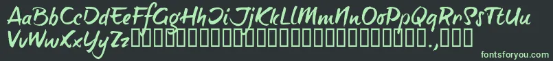 BTTTRIAL-fontti – vihreät fontit mustalla taustalla