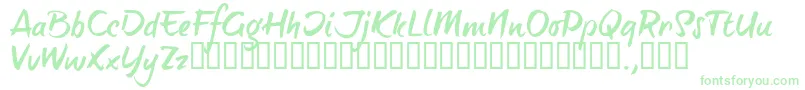 BTTTRIAL Font – Green Fonts on White Background