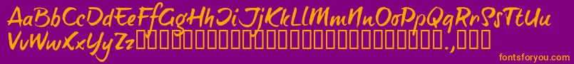 BTTTRIAL Font – Orange Fonts on Purple Background