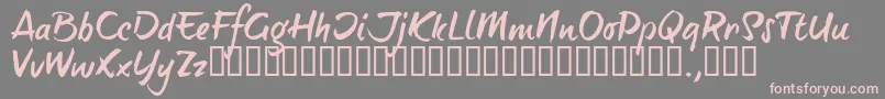 BTTTRIAL Font – Pink Fonts on Gray Background