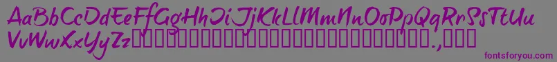 BTTTRIAL Font – Purple Fonts on Gray Background