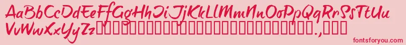 BTTTRIAL Font – Red Fonts on Pink Background