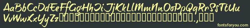 BTTTRIAL Font – Yellow Fonts on Black Background