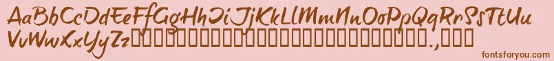 BTTTRIAL Font – Brown Fonts on Pink Background