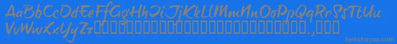 BTTTRIAL Font – Gray Fonts on Blue Background