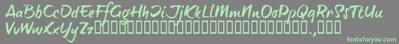 BTTTRIAL Font – Green Fonts on Gray Background