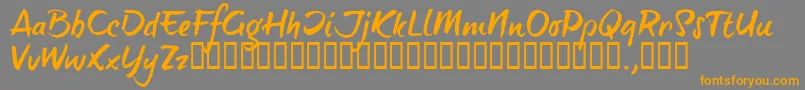 BTTTRIAL-Schriftart – Orangefarbene Schriften auf grauem Hintergrund