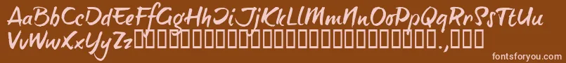 BTTTRIAL Font – Pink Fonts on Brown Background