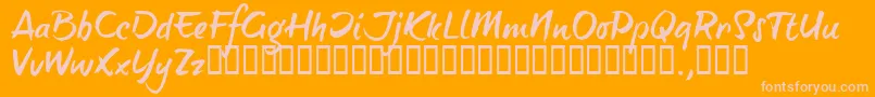 BTTTRIAL Font – Pink Fonts on Orange Background