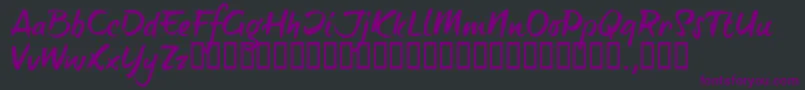 BTTTRIAL-Schriftart – Violette Schriften auf schwarzem Hintergrund