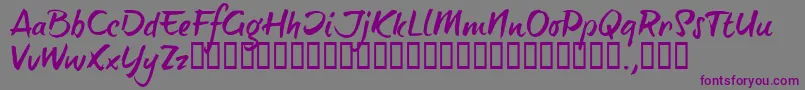 BTTTRIAL Font – Purple Fonts on Gray Background