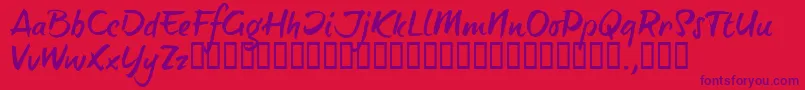 BTTTRIAL Font – Purple Fonts on Red Background