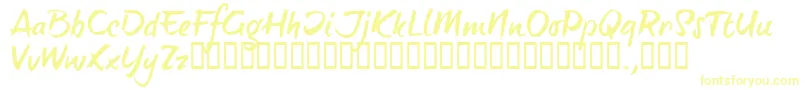 BTTTRIAL Font – Yellow Fonts on White Background