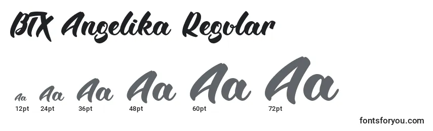 BTX Angelika Regular Font Sizes