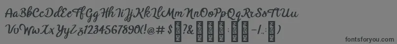 BTX Benafor Regular Font – Black Fonts on Gray Background