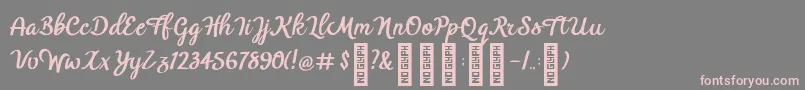 BTX Benafor Regular Font – Pink Fonts on Gray Background