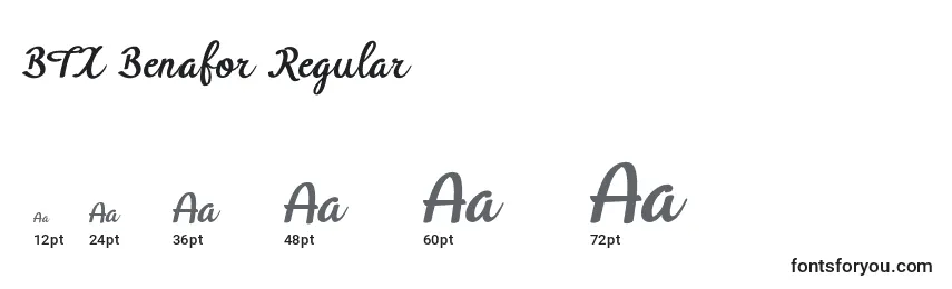 BTX Benafor Regular Font Sizes