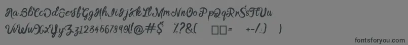BTX DAINTY CREEK Font – Black Fonts on Gray Background