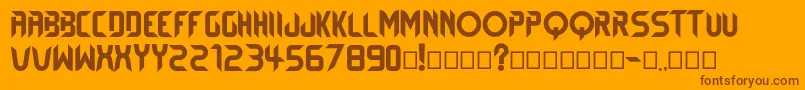 BTX EXCELCIUS Font – Brown Fonts on Orange Background