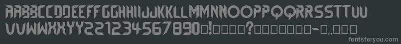 フォントBTX EXCELCIUS – 黒い背景に灰色の文字