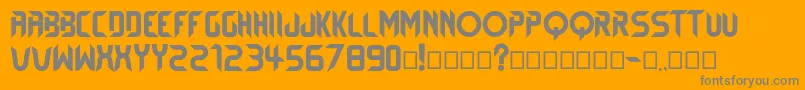 BTX EXCELCIUS Font – Gray Fonts on Orange Background