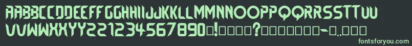 BTX EXCELCIUS Font – Green Fonts on Black Background