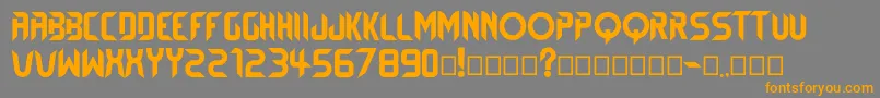 BTX EXCELCIUS Font – Orange Fonts on Gray Background