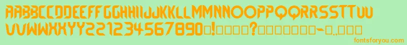 BTX EXCELCIUS Font – Orange Fonts on Green Background