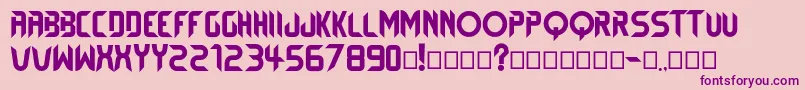 BTX EXCELCIUS Font – Purple Fonts on Pink Background