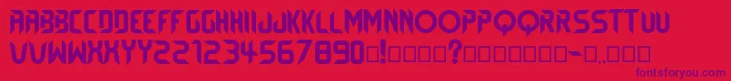 BTX EXCELCIUS Font – Purple Fonts on Red Background