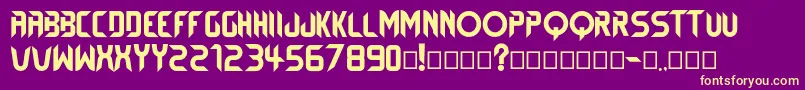 BTX EXCELCIUS Font – Yellow Fonts on Purple Background