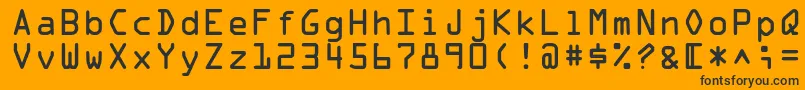 Ocrastd Font – Black Fonts on Orange Background