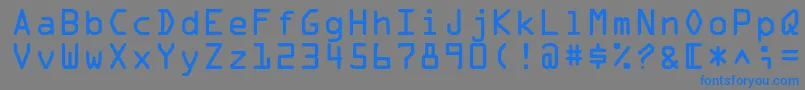 Ocrastd Font – Blue Fonts on Gray Background