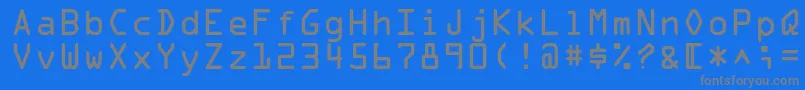 フォントOcrastd – 青い背景に灰色の文字