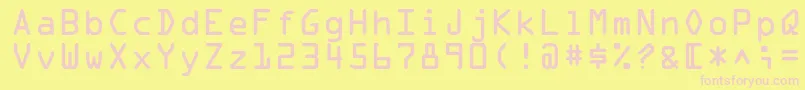 Ocrastd Font – Pink Fonts on Yellow Background