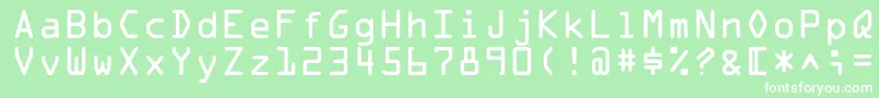 Ocrastd Font – White Fonts on Green Background