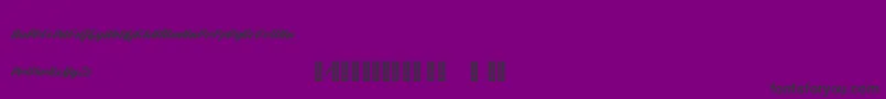 Шрифт BTX Fluidz Regular – чёрные шрифты на фиолетовом фоне