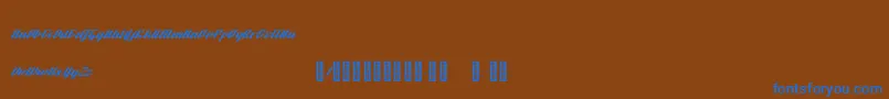 Шрифт BTX Fluidz Regular – синие шрифты на коричневом фоне