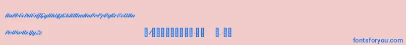BTX Fluidz Regular Font – Blue Fonts on Pink Background