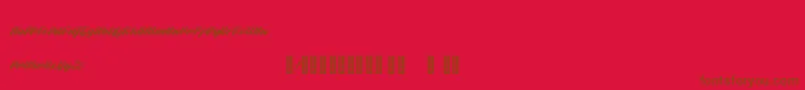 BTX Fluidz Regular-Schriftart – Braune Schriften auf rotem Hintergrund