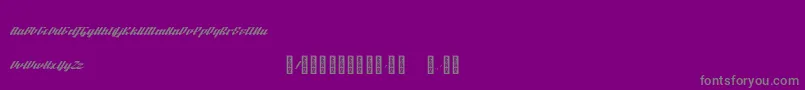 BTX Fluidz Regular Font – Gray Fonts on Purple Background