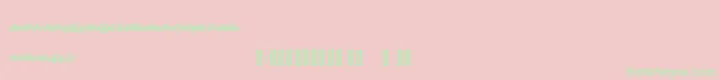 フォントBTX Fluidz Regular – ピンクの背景に緑の文字