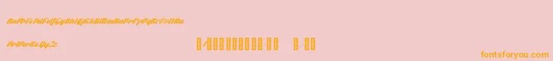 BTX Fluidz Regular Font – Orange Fonts on Pink Background
